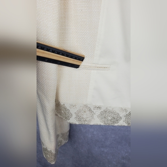 Jones New York  White silver Ted baker style Women's blazer Size 10 - Picture 7 of 15